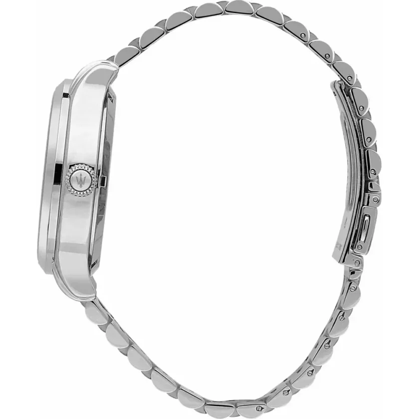 montre homme maserati epoca automatique – r8823118011 – bracelet bicolor en acier inoxydable – revêtement en cristal de saphir resistance a l’eau 10 atm