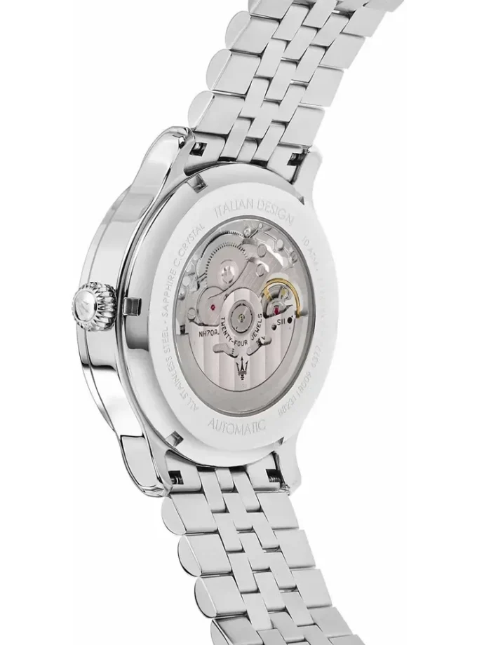 Montre Homme Maserati EPOCA AUTOMATIQUE – R8823118011 – Bracelet  Bicolor en Acier Inoxydable – Revêtement en CRISTAL DE SAPHIR- RESISTANCE A L’EAU 10 ATM