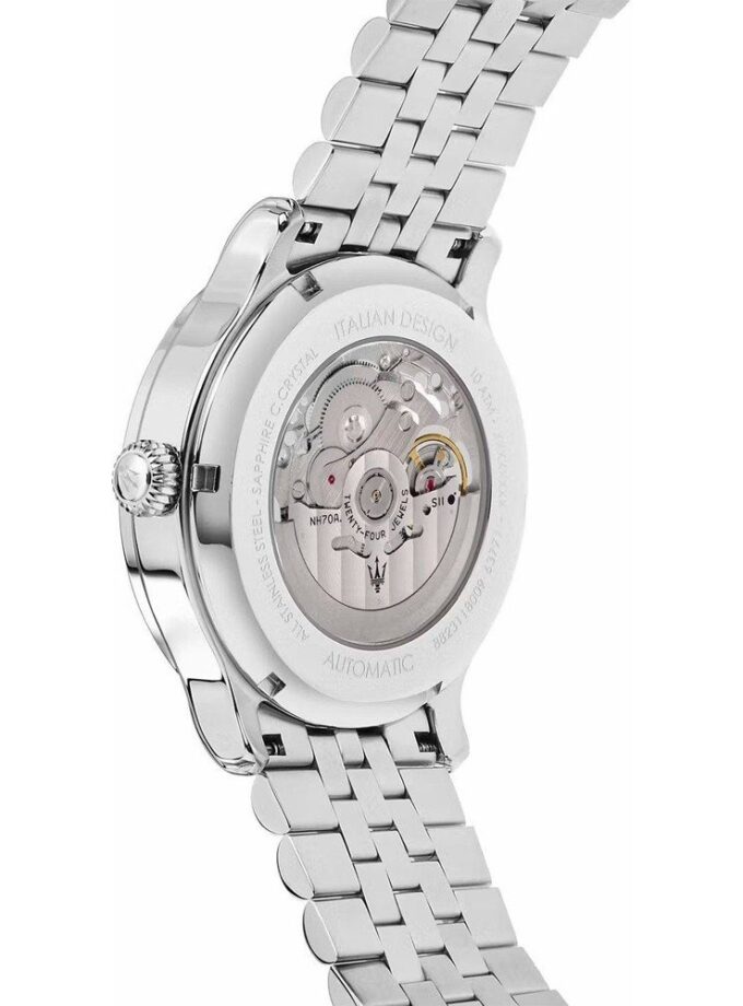 Montre Homme Maserati EPOCA AUTOMATIQUE – R8823118011 – Bracelet  Bicolor en Acier Inoxydable – Revêtement en CRISTAL DE SAPHIR- RESISTANCE A L’EAU 10 ATM