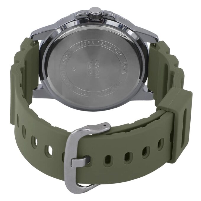 montre homme casio mtp vd300 3budf bracelet en résine affichage analogique chronographe résistant à l'eau