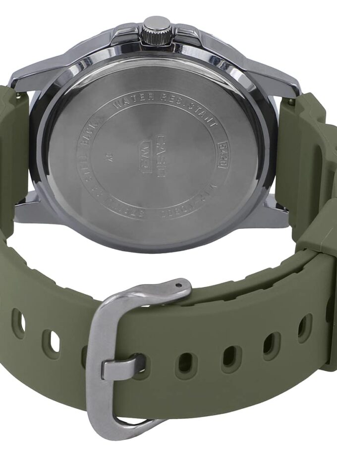 montre homme casio mtp vd300 3budf bracelet en résine affichage analogique chronographe résistant à l'eau