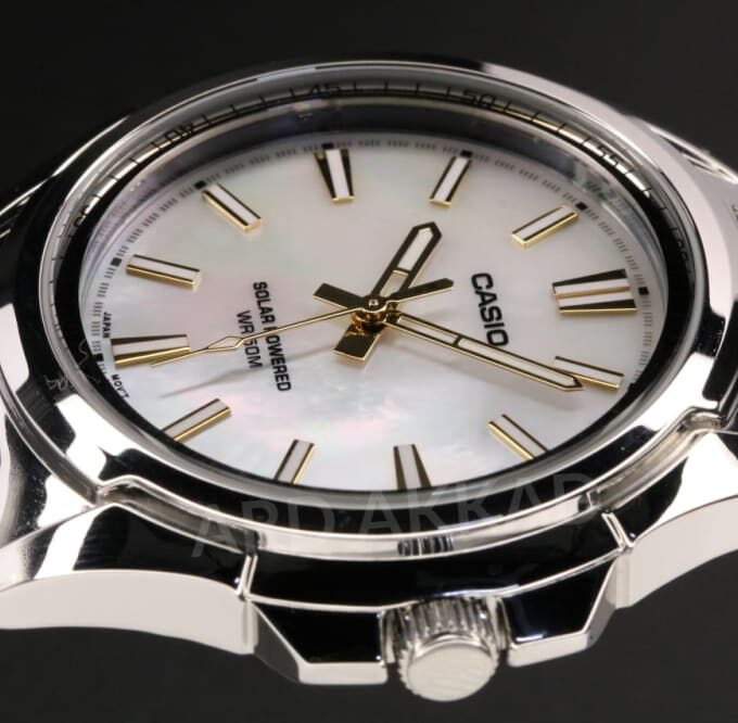 montre homme casio mtp rs100s 7avdf rechargeable à l'énergie solaire affichage analogique résistant à l'eau