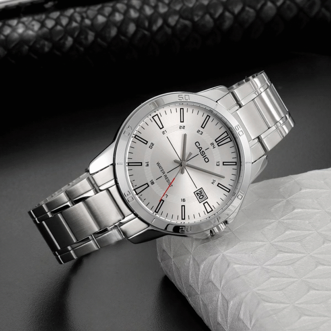 Montre Homme Casio - MTP-V004D-7CUDF - Bracelet en Acier Inoxydable - Affichage analogique - Résistant à l'eau