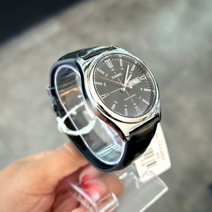 Montre Homme Casio - MTP-V006L-1CUDF - Bracelet en Cuir Noir - Affichage analogique - Résistant à l'eau