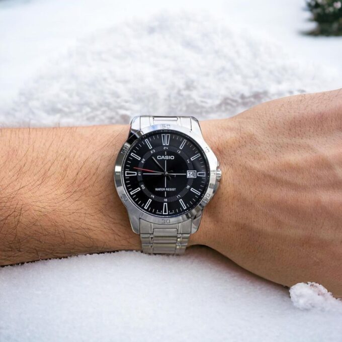 Montre Homme Casio - MTP-V004D-1CUDF - Bracelet en Acier Inoxydable - Affichage analogique - Résistant à l'eau