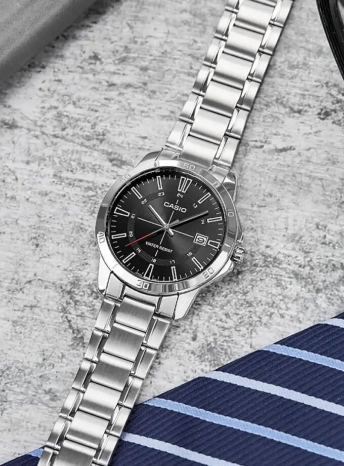 montre homme casio mtp v004d 1cudf bracelet en acier inoxydable affichage analogique résistant à l'eau