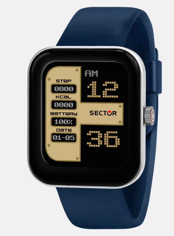 MONTRE CONNECTEE SECTOR S-03 - R3251294501 - BRACELET EN RESINE BLEU - RESISTANT A L'EAU