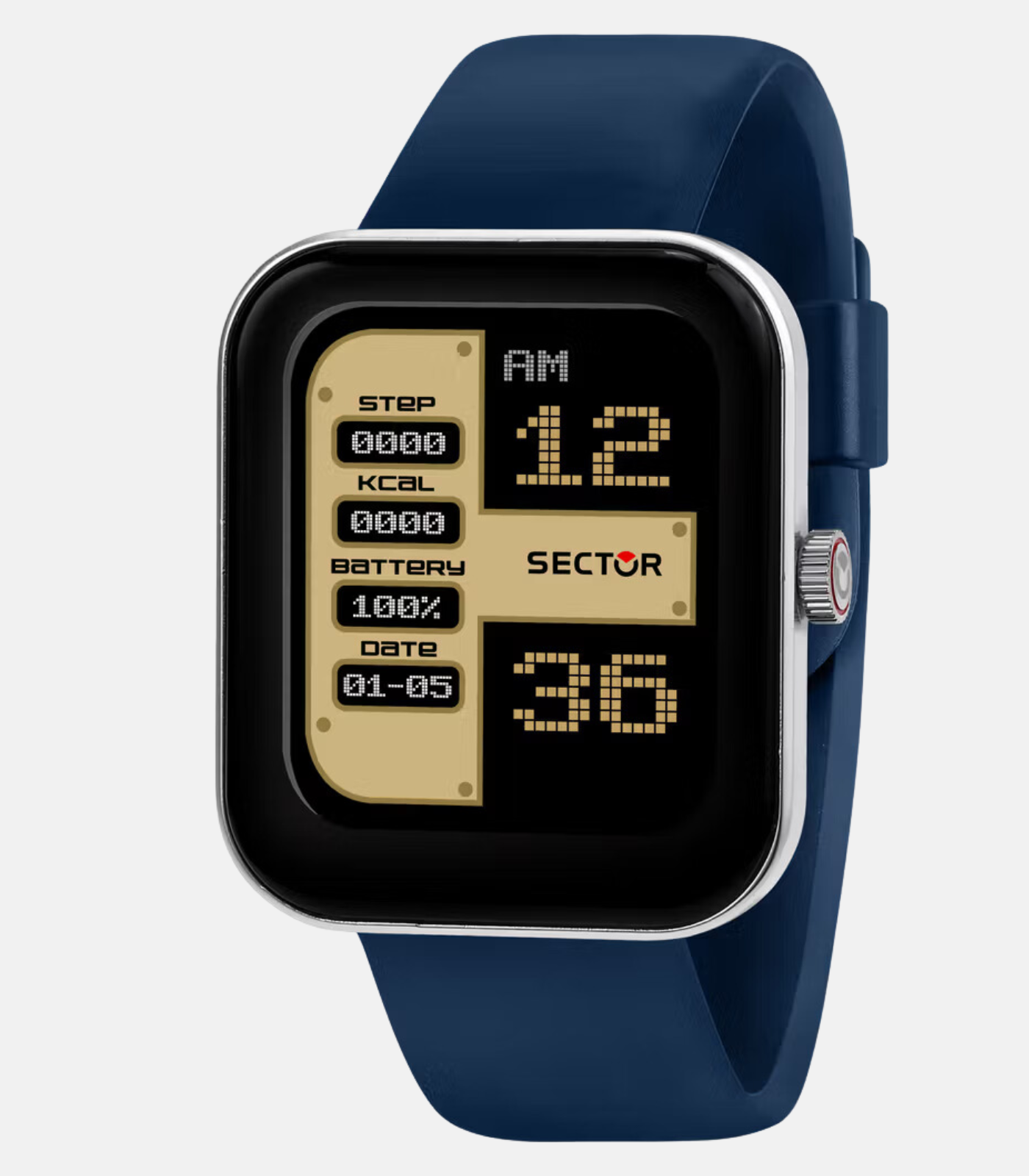 MONTRE CONNECTEE SECTOR S-03 - R3251294501 - BRACELET EN RESINE BLEU - RESISTANT A L'EAU