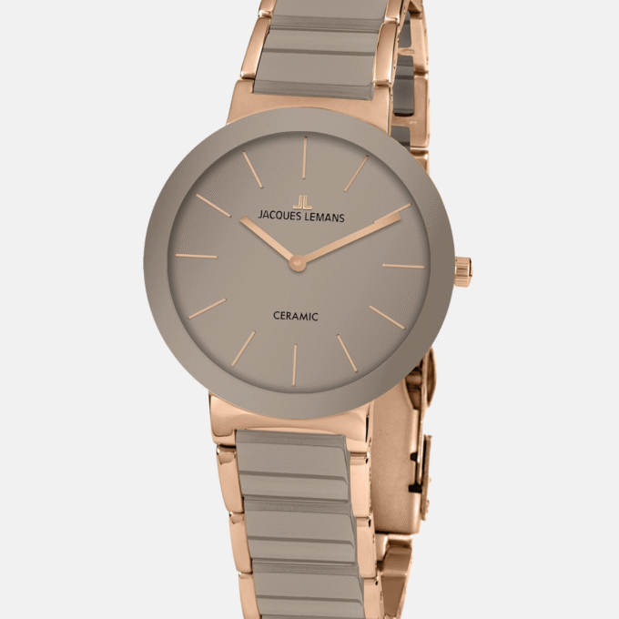 Montre Femme Jacques Lemans - 42-7T - Bracelet en Céramique - Affichage analogique - Résistant à l'eau