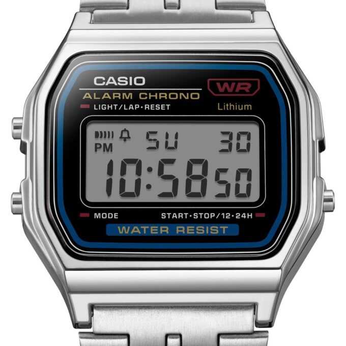 Montre Casio Vintage - A159WA-N1DF - Bracelet en Acier Inoxydable - Affichage Numérique - Résistant à l'eau
