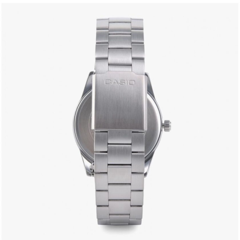 montre homme casio mtp vd03d 7audf bracelet en acier inoxydable cadran damier affichage analogique résistant à l'eau