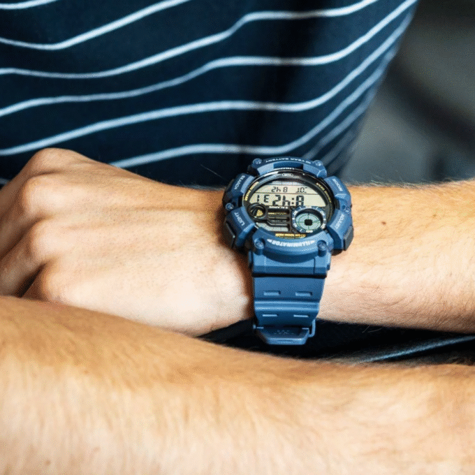 Montre Homme Casio - WS-1500H-2AVDF - Bracelet en Résine Bleu - Affichage numérique - Résistant à l'eau