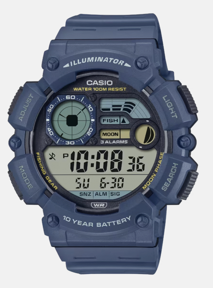 Montre Homme Casio - WS-1500H-2AVDF - Bracelet en Résine Bleu - Affichage numérique - Résistant à l'eau