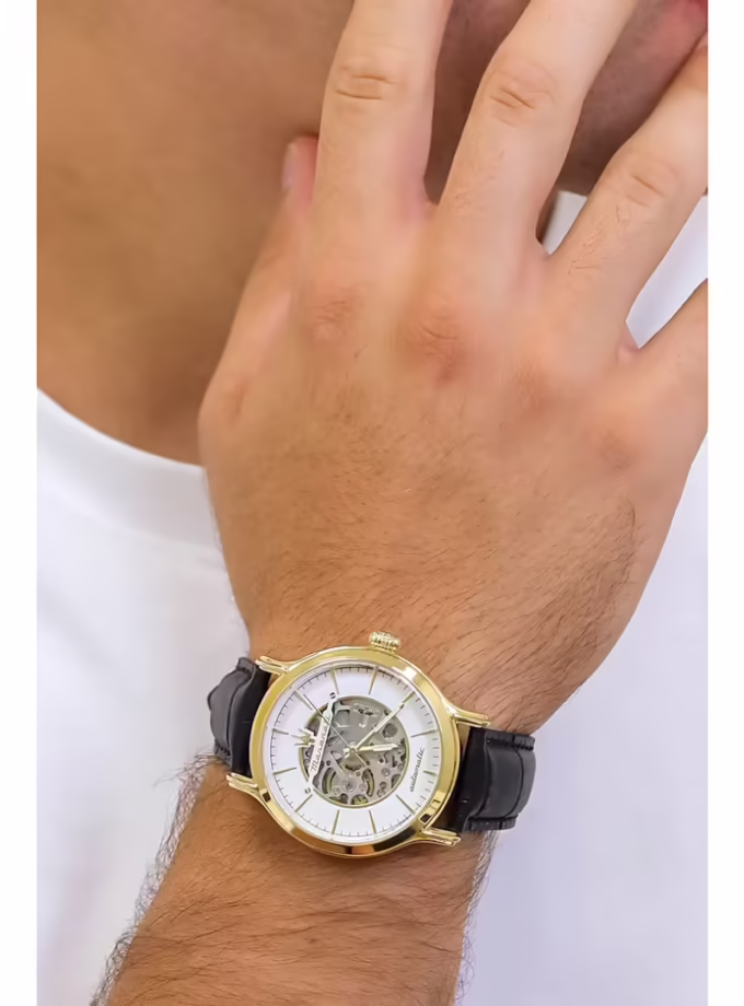 aiwatch_R8821118011 - Montre Automatique Maserati Epoca, Blanc, 42 mm, Verre de saphir - R8821118011 - Bracelet en Cuir noir - Résistant à l'eau - Verre Saphir