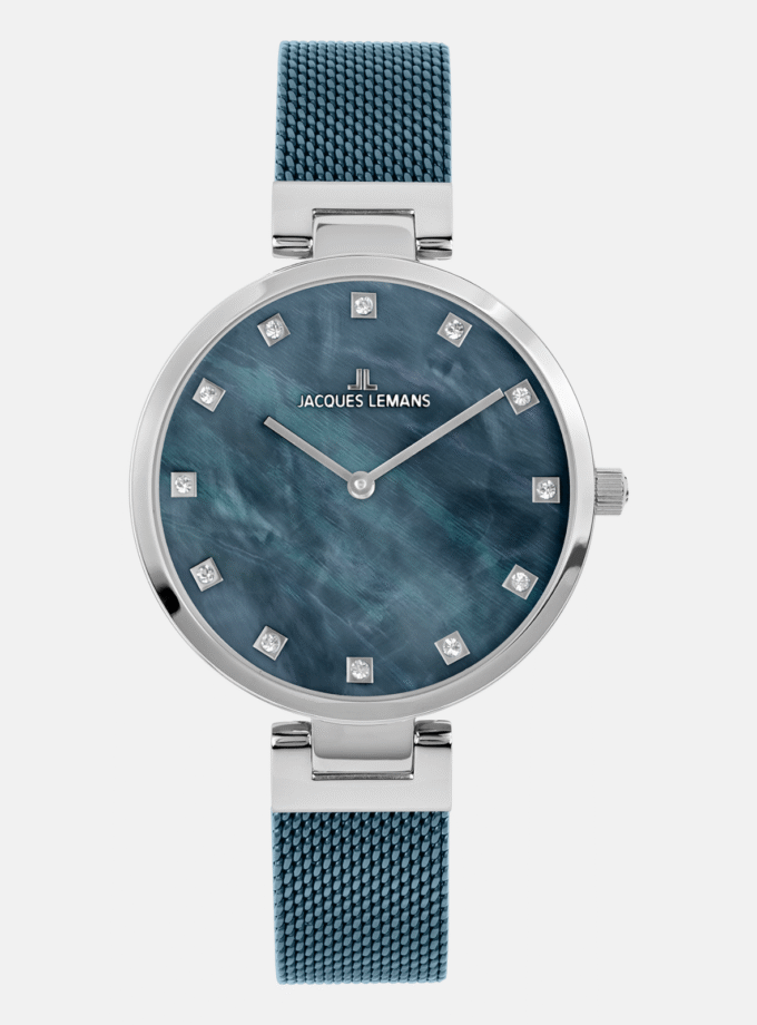 Montre Femme Jacques Lemans Milano 1-2001N - Bracelet en Acier Inoxydable - Verre Cristal crystaltex durci - Affichage analogique - Résistant à l'eau