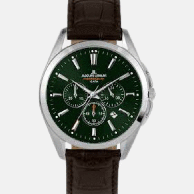 Montre Homme JACQUES LEMANS Derby 1-1945.1C - Bracelet en Cuir marron - Affichage analogique - Résistant à l'eau