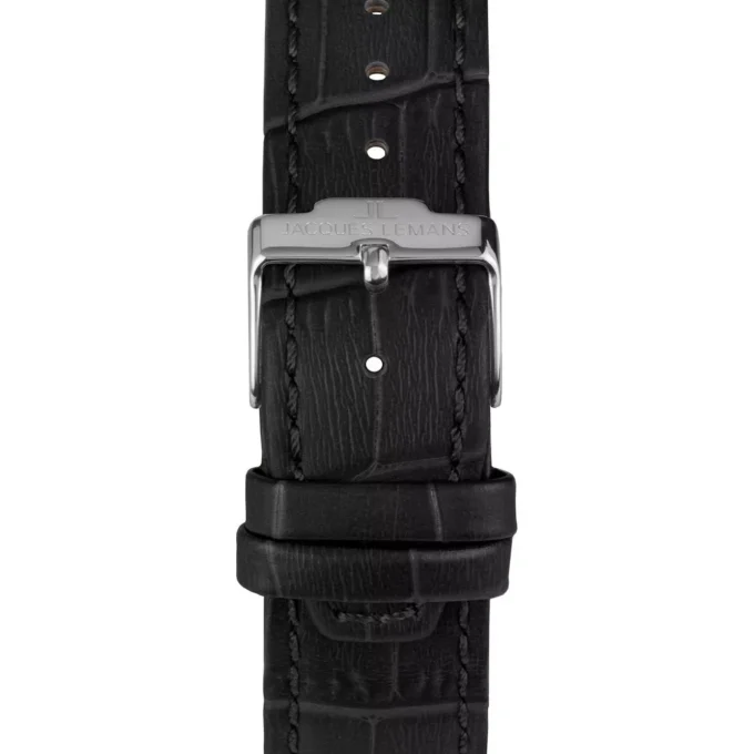 Montre Homme Jacques Lemans Derby 1-1859I - Bracelet en Cuir noir - Affichage analogique - Résistant à l'eau