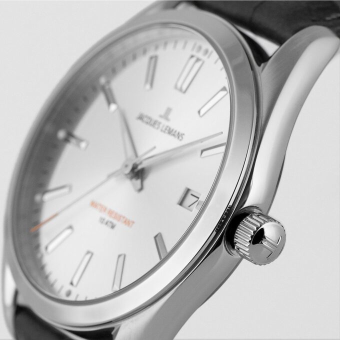 Montre Homme Jacques Lemans Derby 1-1859I - Bracelet en Cuir noir - Affichage analogique - Résistant à l'eau