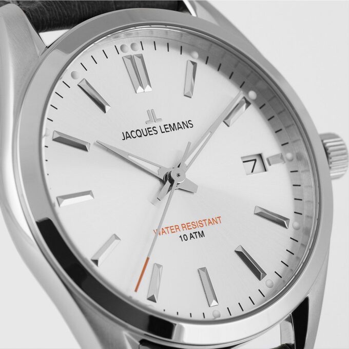 Montre Homme Jacques Lemans Derby 1-1859I - Bracelet en Cuir noir - Affichage analogique - Résistant à l'eau