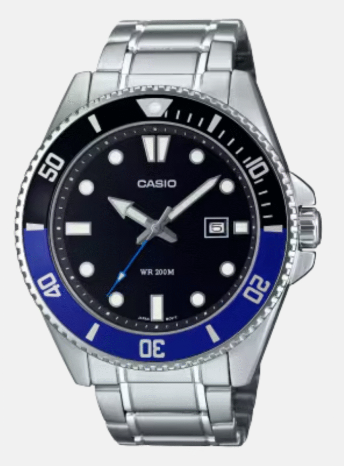 Montre Homme Casio - MDV-107D-1A2VDF - Bracelet en Acier Inoxydable - Affichage analogique - Résistant à l'eau