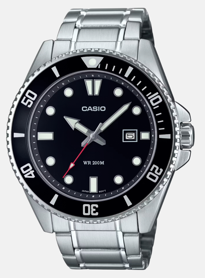 Montre Homme Casio - MDV-107D-1A1VDF - Bracelet en Acier Inoxydable - Affichage analogique - Résistant à l'eau