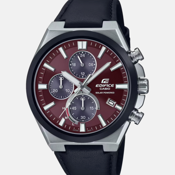 Montre Homme Casio Edifice - EQS-950BL-5AVUDF - Bracelet en Cuir noir - Affichage analogique - Résistant à l'eau