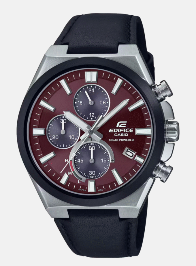 Montre Homme Casio Edifice - EQS-950BL-5AVUDF - Bracelet en Cuir noir - Affichage analogique - Résistant à l'eau