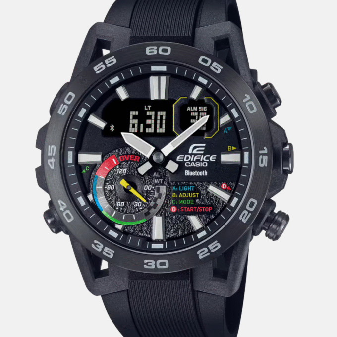 Montre Homme Casio Edifice - ECB-40MP-1ADF - Bracelet en Résine Noir- Bluetooth - Affichage analogique-numérique - Résistant à l'eau