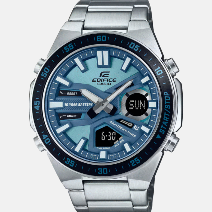 Montre Homme Casio Edifice - EFV-C110D-2BDF - Bracelet en Acier Inoxydable - Affichage analogique - Résistant à l'eau