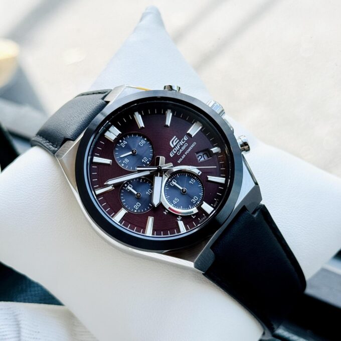 Montre Homme Casio Edifice - EQS-950BL-5AVUDF - Bracelet en Cuir noir - Affichage analogique - Résistant à l'eau