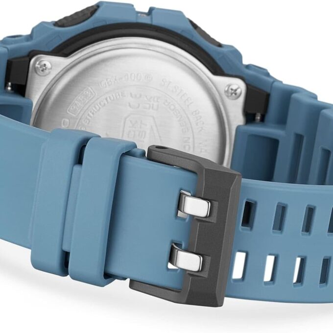 Montre Homme Casio G-SHOCK - GBX-100-2ADR - Bracelet en Résine Bleu Ciel - Affichage Numérique - Résistant à l'eau - Bluetooth