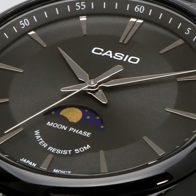 montre homme casio mtp m100b 1avdf bracelet en acier inoxydable noir affichage analogique résistant à l'eau