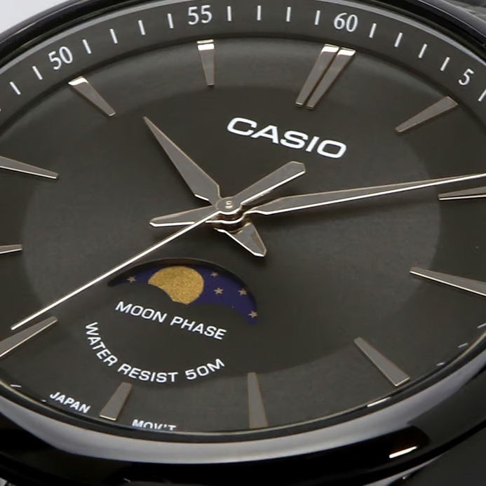 montre homme casio mtp m100b 1avdf bracelet en acier inoxydable noir affichage analogique résistant à l'eau