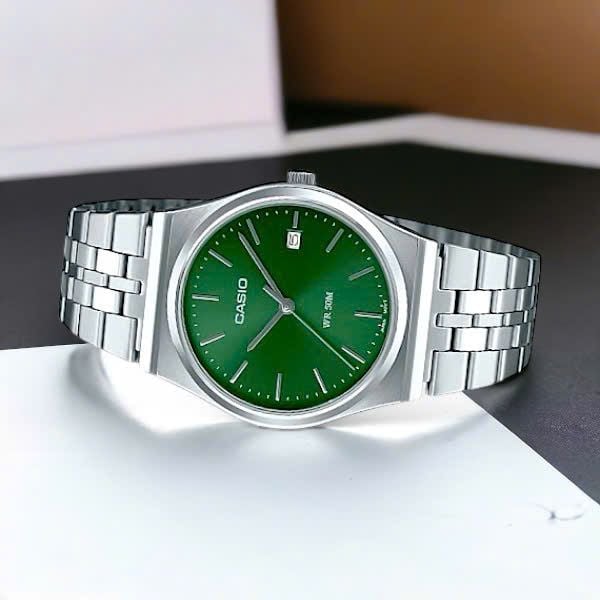 montre homme casio mtp b145d 3avdf bracelet en acier inoxydable affichage analogique résistant à l'eau