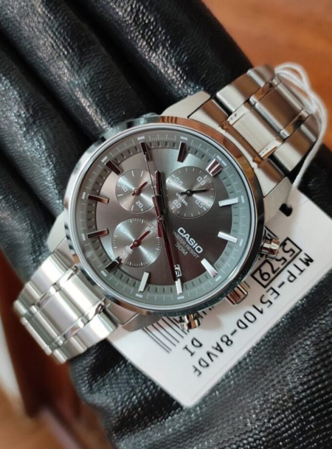 aiwatch_MTP-E510D-8AVDF - Montre Femme Casio - MTP-E510D-8AVDF - Bracelet en Acier Inoxydable - Affichage analogique - Résistant à l'eau