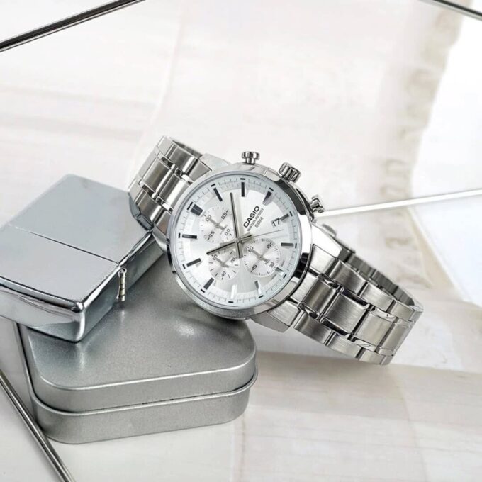 aiwatch_MTP-E510D-7AVDF - Montre Homme Casio - MTP-E510D-7AVDF - Bracelet en Acier Inoxydable - Affichage analogique - Résistant à l'eau