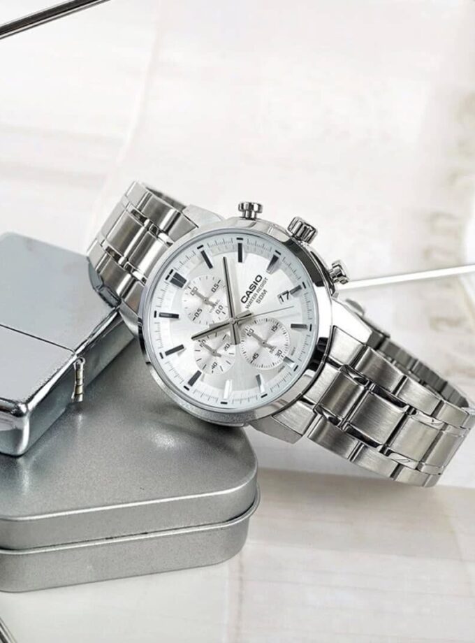 aiwatch_MTP-E510D-7AVDF - Montre Homme Casio - MTP-E510D-7AVDF - Bracelet en Acier Inoxydable - Affichage analogique - Résistant à l'eau