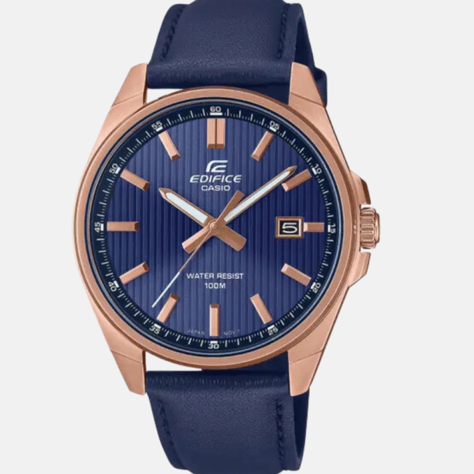 Montre Homme Casio Edifice - EFV-150CL-2AVUDF - Bracelet en Cuir Bleu - Affichage analogique - Résistant à l'eau