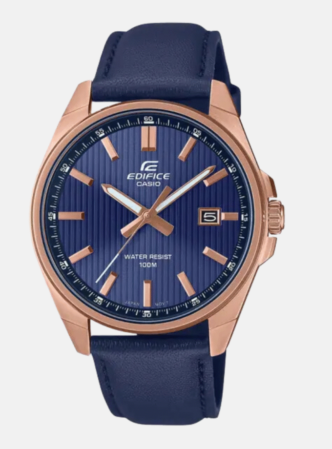 Montre Homme Casio Edifice - EFV-150CL-2AVUDF - Bracelet en Cuir Bleu - Affichage analogique - Résistant à l'eau