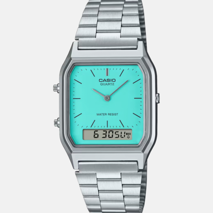 Montre Casio Collection - AQ-230A-2A2MQYDF - Bracelet en Acier Inoxydable - Affichage analogique - Numérique - Résistant à l'eau