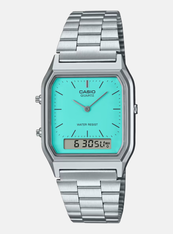 Montre Casio Collection - AQ-230A-2A2MQYDF - Bracelet en Acier Inoxydable - Affichage analogique - Numérique - Résistant à l'eau