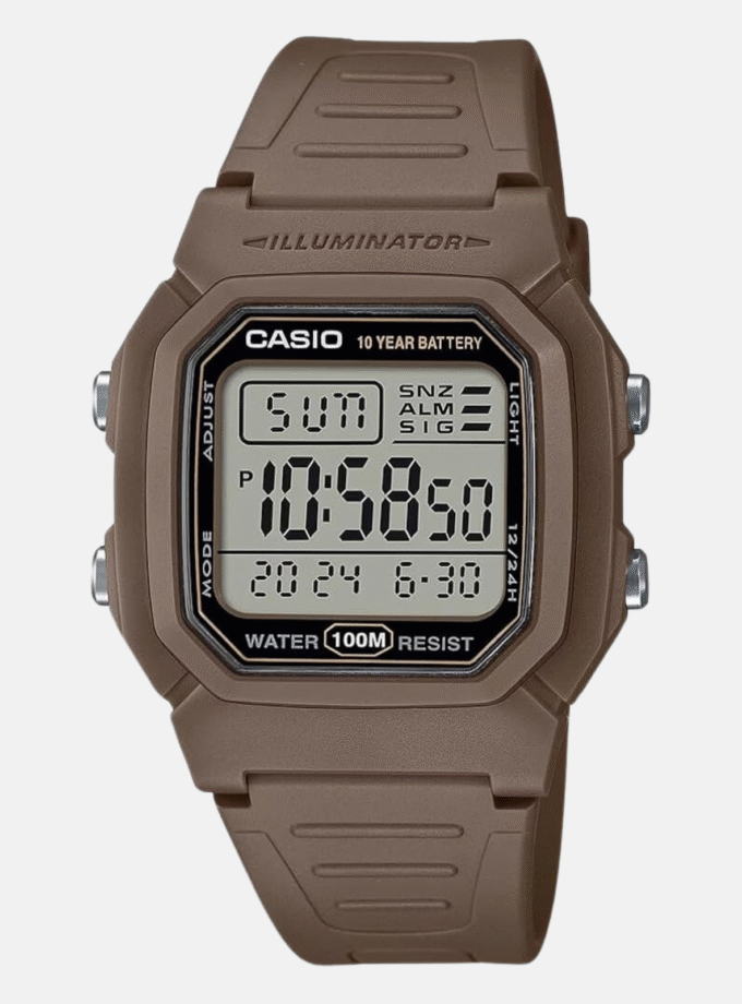 Montre Jeunesse Casio - W-800H-5AVDF - Bracelet en Résine - Affichage Numérique - Résistant à l'eau