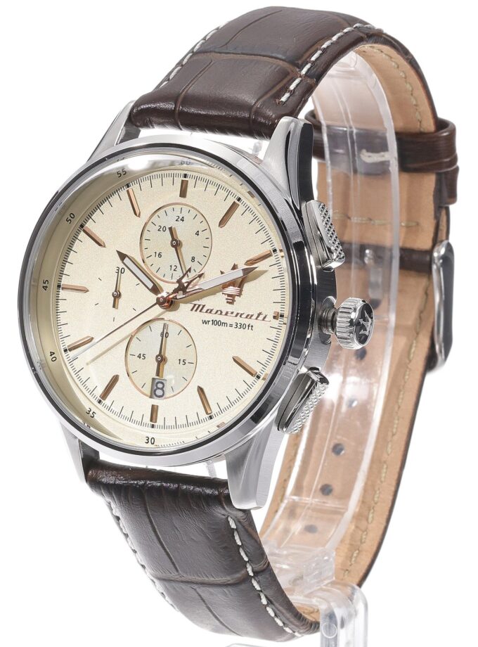 Montre Homme Maserati Sorpasso – R8871624010 – Bracelet en Cuir – Boucle Ardillon – Poids 85 g – Emballage d'Origine