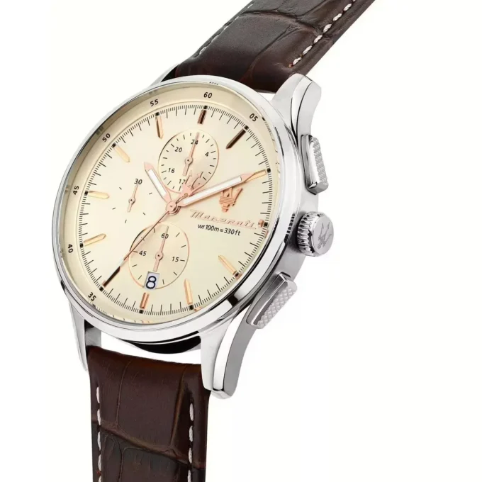 Montre Homme Maserati Sorpasso – R8871624010 – Bracelet en Cuir – Boucle Ardillon – Poids 85 g – Emballage d'Origine