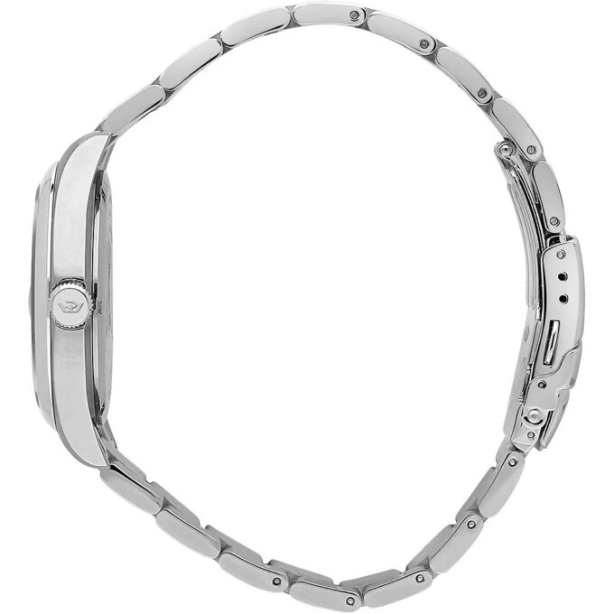 Montre Homme Philip Watch Caribe Urban – R8253597096 – Mouvement ETA F06.115 – Boîtier Acier 39 mm – Cadran Blanc avec Affichage de la Date – Bracelet Métal Argent – Verre Saphir Anti-reflet – Boucle Plongeur avec Sécurité – Résistante à l'Eau 10 ATM – Garantie Internationale Philip Watch. - Verre Saphir