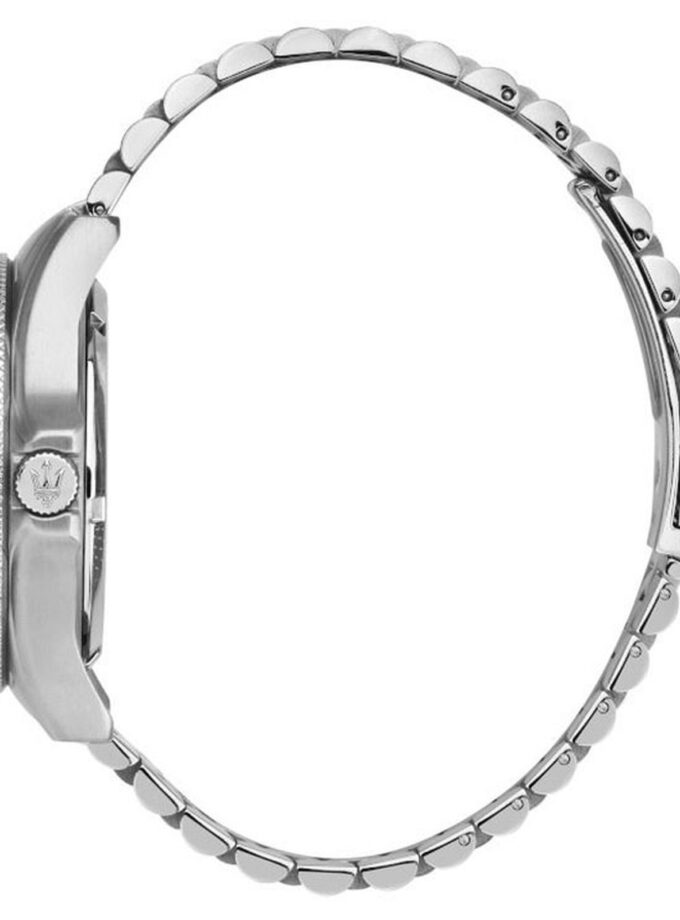 Montre Homme Maserati Sfida – R8823140013 – Boîtier Acier 44 mm Argenté – Mouvement Automatique – Affichage Analogique – Bracelet Acier Argent – Étanchéité 100 m (10 ATM) – Boucle Déployante – Design Élégant et Raffiné.