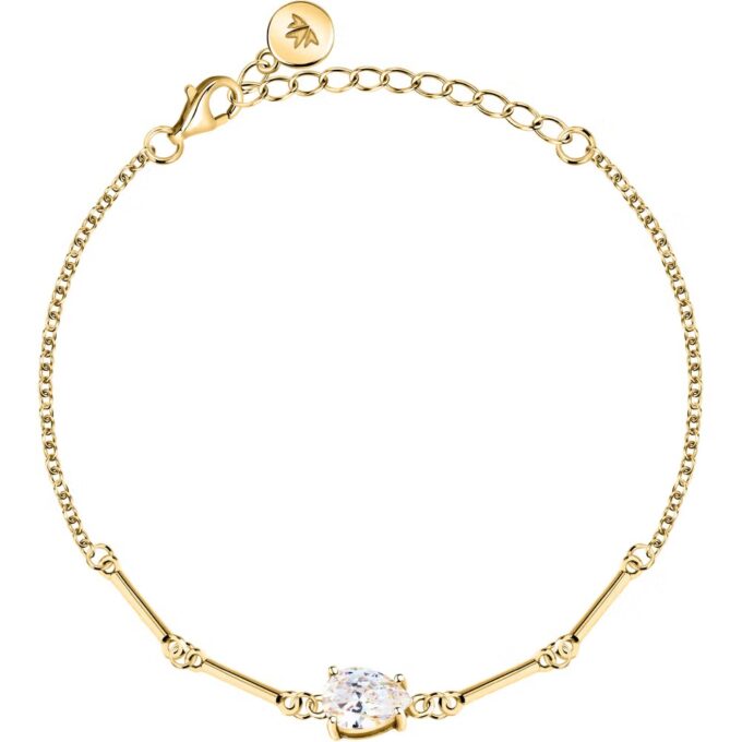 Bracelet Bijoux Femme - Morellato - Design élégant, Ajustable, Résistant, Confortable - Acier inoxydable - Argenté - Réf. SAIW209