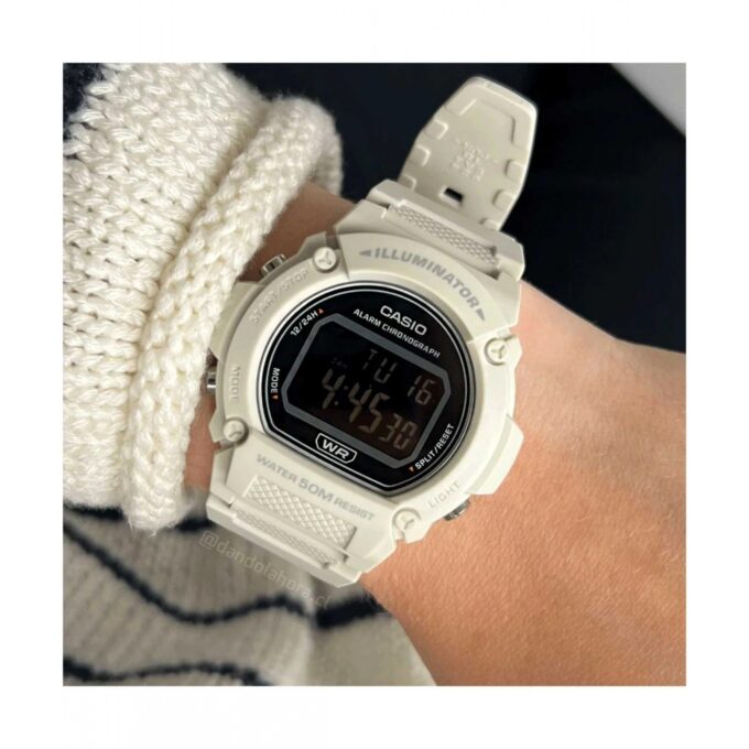 Montre Classique Casio - Unisexe - Style Sportif, Fonctionnalité Polyvalente - Résine - Marron - W-219HC-8BV