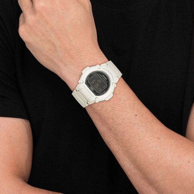 Montre Classique Casio - Unisexe - Style Sportif, Fonctionnalité Polyvalente - Résine - Marron - W-219HC-8BV