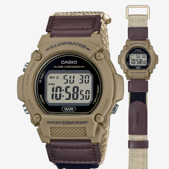 Casio W-219HB-5AVDF - Montre Sportive avec Chronomètre et Alarme